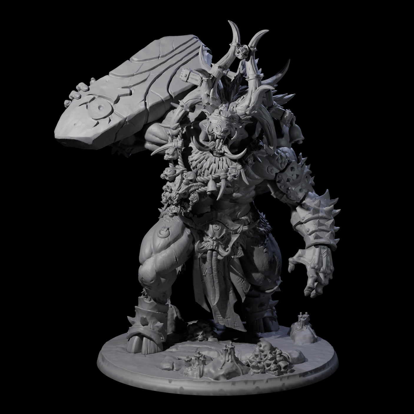 Roaring Beastial Cyclops Miniature for Dungeons and Dragons, Pathfinder or other TTRPGs