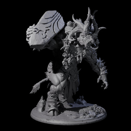 Roaring Beastial Cyclops Miniature for Dungeons and Dragons, Pathfinder or other TTRPGs