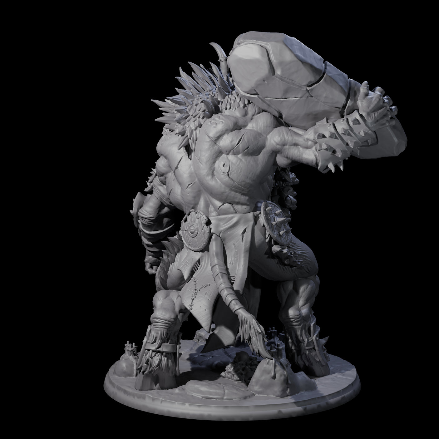 Roaring Beastial Cyclops Miniature for Dungeons and Dragons, Pathfinder or other TTRPGs