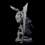 Roaring Beastman Champion Miniature for Dungeons and Dragons, Pathfinder or other TTRPGs