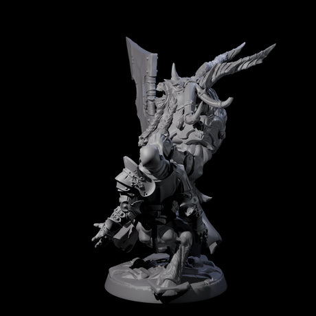 Roaring Beastman Champion Miniature for Dungeons and Dragons, Pathfinder or other TTRPGs