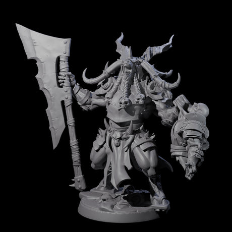 Roaring Beastman Champion Miniature for Dungeons and Dragons, Pathfinder or other TTRPGs