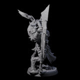 Roaring Beastman Champion Miniature for Dungeons and Dragons, Pathfinder or other TTRPGs