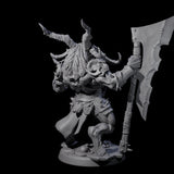 Roaring Beastman Champion Miniature for Dungeons and Dragons, Pathfinder or other TTRPGs