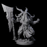 Roaring Beastman Champion Miniature for Dungeons and Dragons, Pathfinder or other TTRPGs