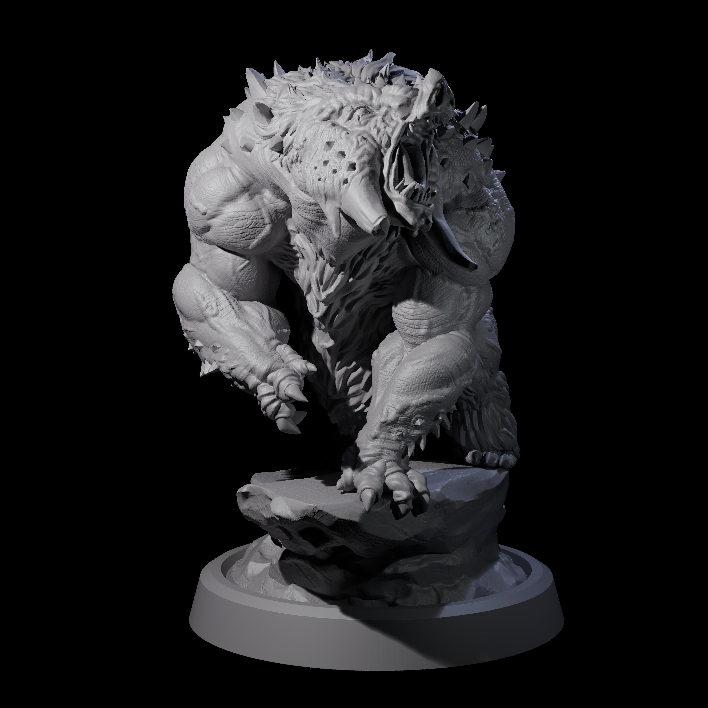 Roaring Dire Boar Miniature for Dungeons and Dragons, Pathfinder or other TTRPGs