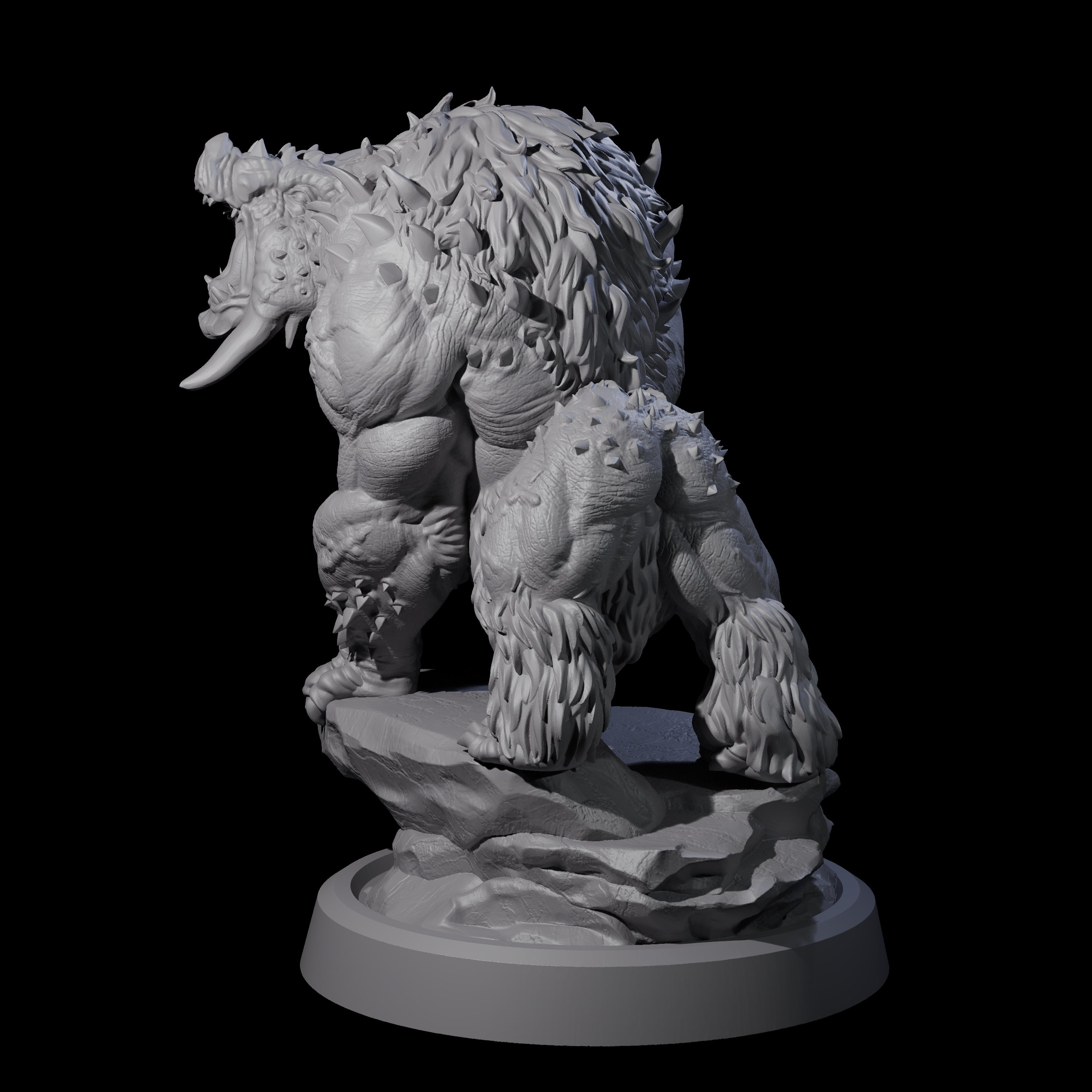 Roaring Dire Boar Miniature for Dungeons and Dragons, Pathfinder or other TTRPGs