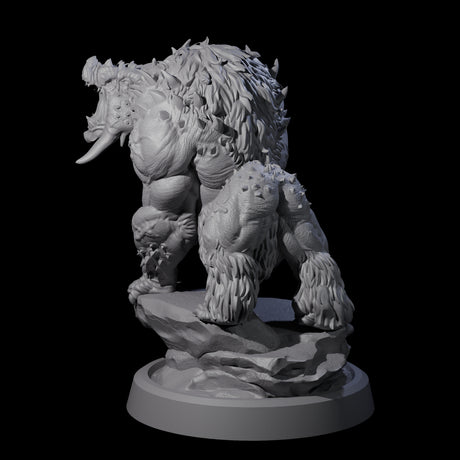Roaring Dire Boar Miniature for Dungeons and Dragons, Pathfinder or other TTRPGs