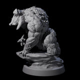 Roaring Dire Boar Miniature for Dungeons and Dragons, Pathfinder or other TTRPGs