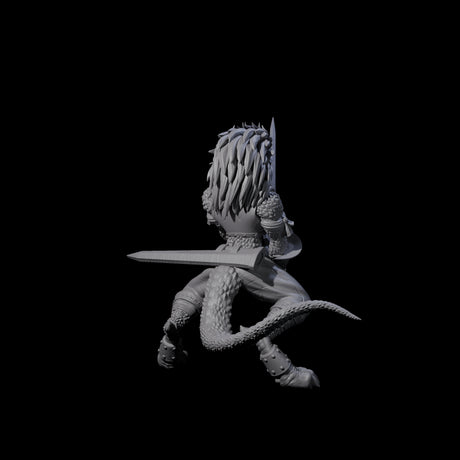 Roaring Dragonborn Female Barbarian Miniature for Dungeons and Dragons, Pathfinder or other TTRPGs