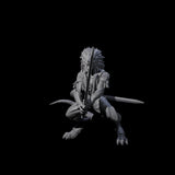 Roaring Dragonborn Female Barbarian Miniature for Dungeons and Dragons, Pathfinder or other TTRPGs