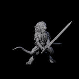 Roaring Dragonborn Female Barbarian Miniature for Dungeons and Dragons, Pathfinder or other TTRPGs