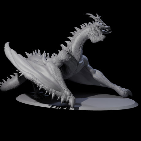 Roaring Green Dragon Miniature for Dungeons and Dragons, Pathfinder or other TTRPGs