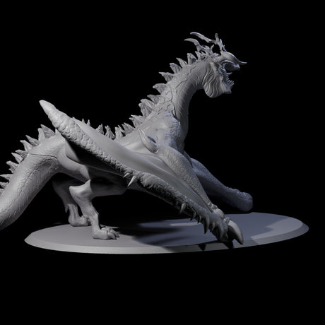 Roaring Green Dragon Miniature for Dungeons and Dragons, Pathfinder or other TTRPGs