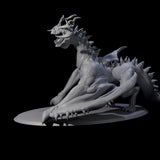 Roaring Green Dragon Miniature for Dungeons and Dragons, Pathfinder or other TTRPGs