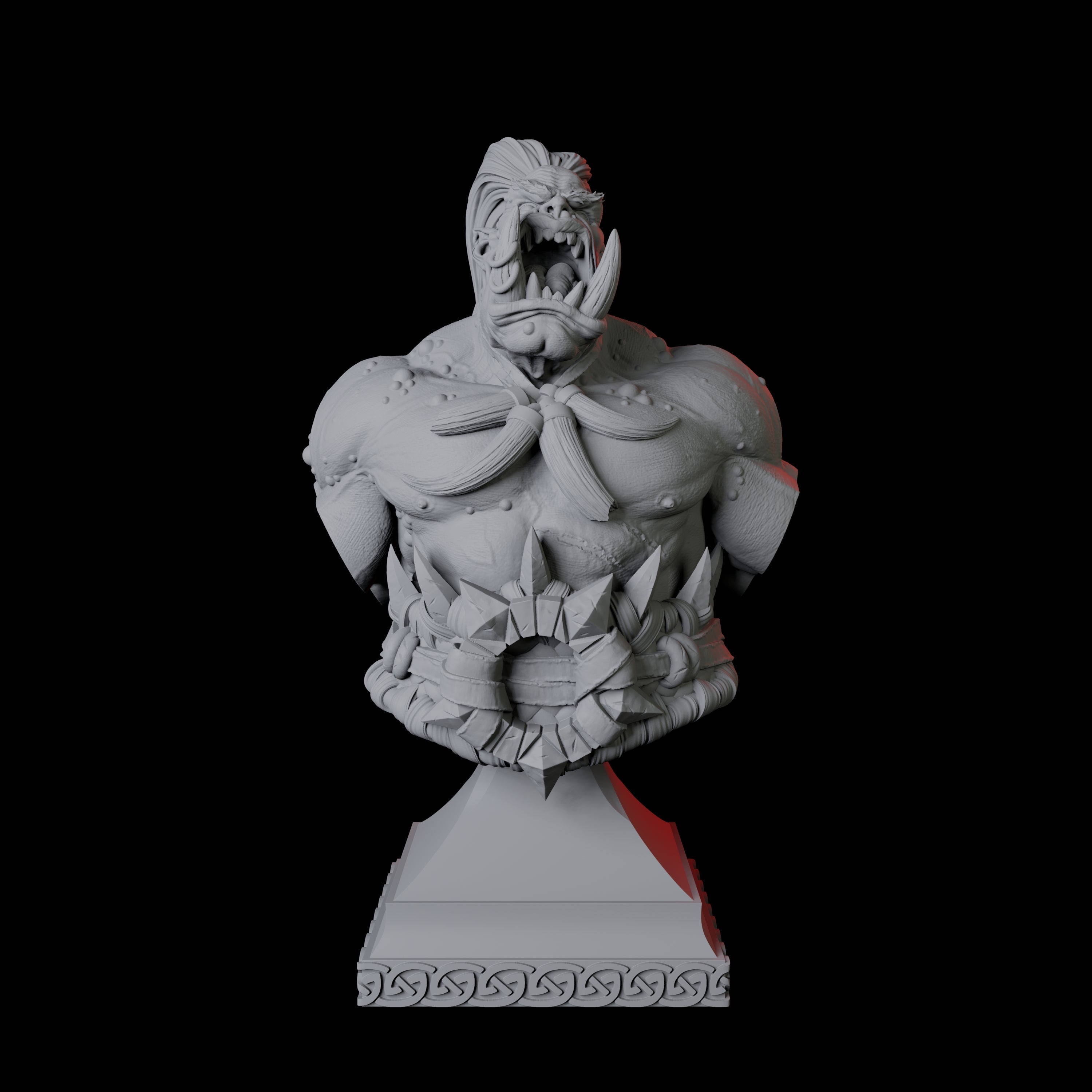 Roaring Orc Bust Miniature for Dungeons and Dragons