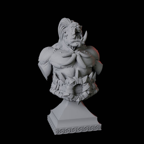 Roaring Orc Bust Miniature for Dungeons and Dragons, Pathfinder or other TTRPGs