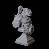 Roaring Orc Bust Miniature for Dungeons and Dragons, Pathfinder or other TTRPGs