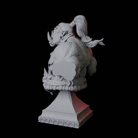 Roaring Orc Bust Miniature for Dungeons and Dragons, Pathfinder or other TTRPGs