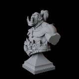 Roaring Orc Bust Miniature for Dungeons and Dragons, Pathfinder or other TTRPGs