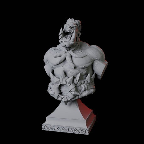 Roaring Orc Bust Miniature for Dungeons and Dragons, Pathfinder or other TTRPGs