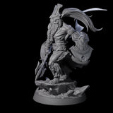 Roaring Scarred Leonin Master Miniature for Dungeons and Dragons, Pathfinder or other TTRPGs