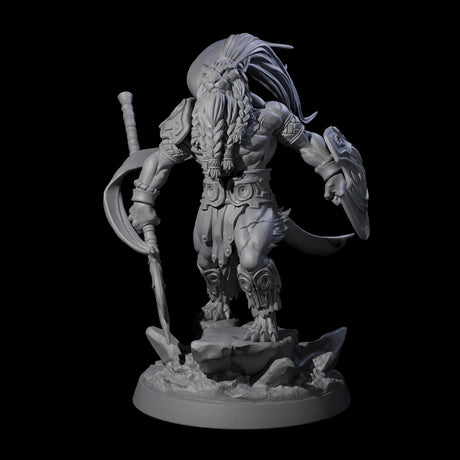 Roaring Scarred Leonin Master Miniature for Dungeons and Dragons, Pathfinder or other TTRPGs