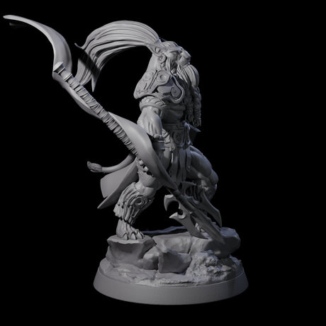 Roaring Scarred Leonin Master Miniature for Dungeons and Dragons, Pathfinder or other TTRPGs