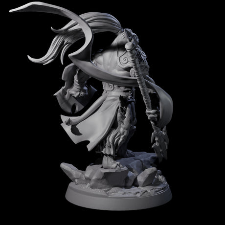 Roaring Scarred Leonin Master Miniature for Dungeons and Dragons, Pathfinder or other TTRPGs
