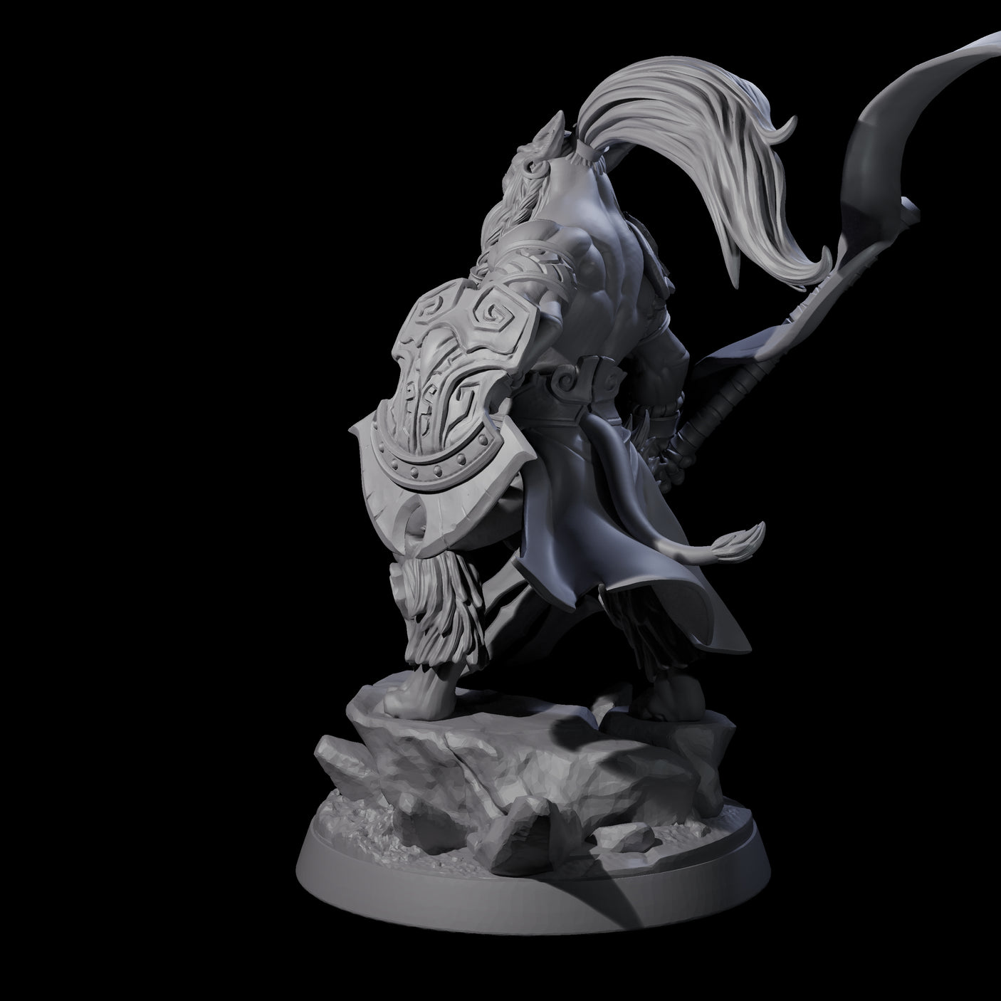 Roaring Scarred Leonin Master Miniature for Dungeons and Dragons, Pathfinder or other TTRPGs