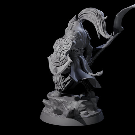 Roaring Scarred Leonin Master Miniature for Dungeons and Dragons, Pathfinder or other TTRPGs