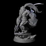 Roaring Scarred Leonin Master Miniature for Dungeons and Dragons, Pathfinder or other TTRPGs