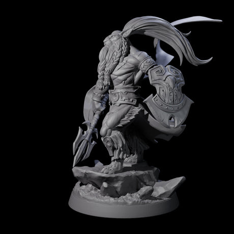Roaring Scarred Leonin Master Miniature for Dungeons and Dragons, Pathfinder or other TTRPGs