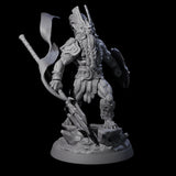 Roaring Scarred Leonin Master Miniature for Dungeons and Dragons, Pathfinder or other TTRPGs