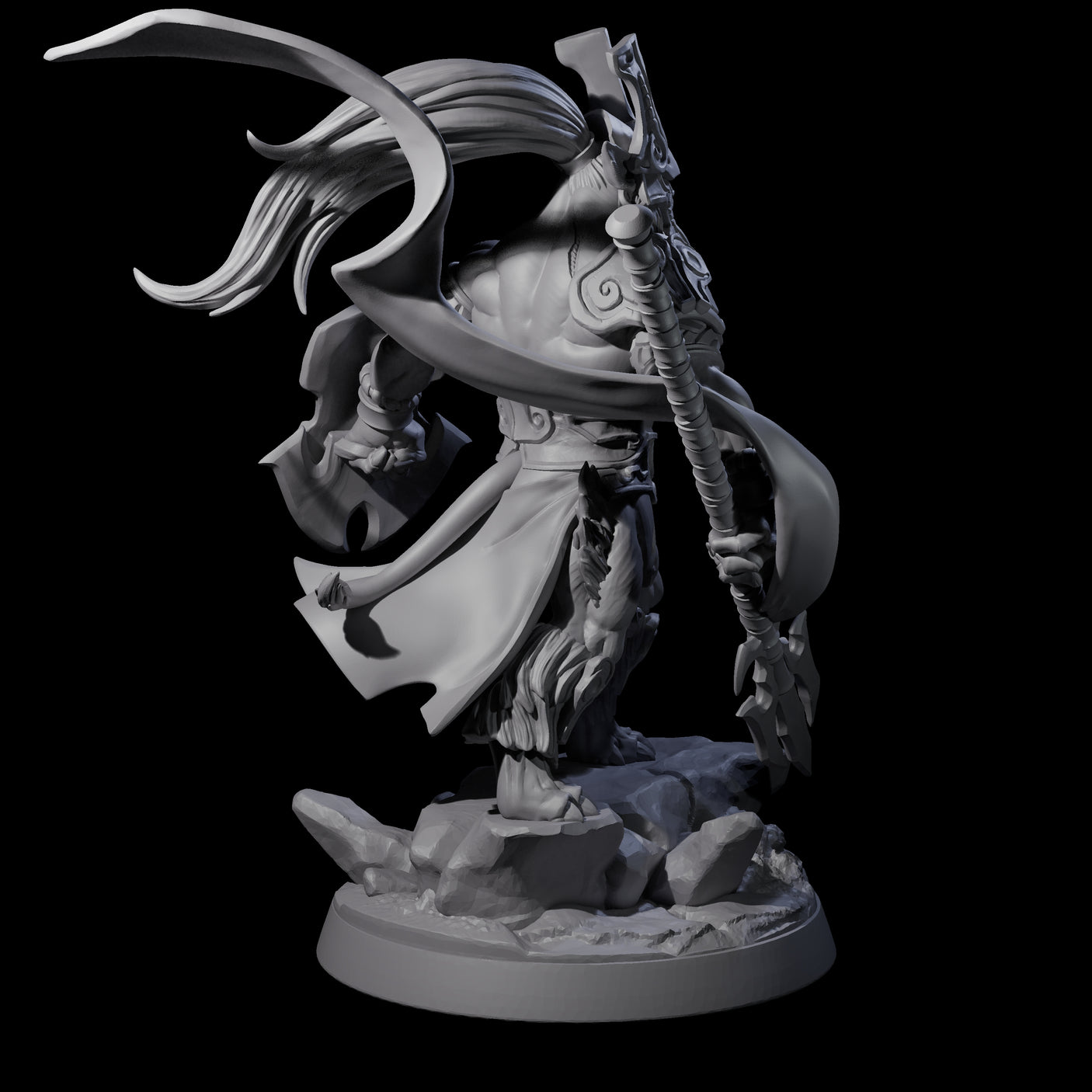 Roaring Scarred Leonin Master Miniature for Dungeons and Dragons, Pathfinder or other TTRPGs