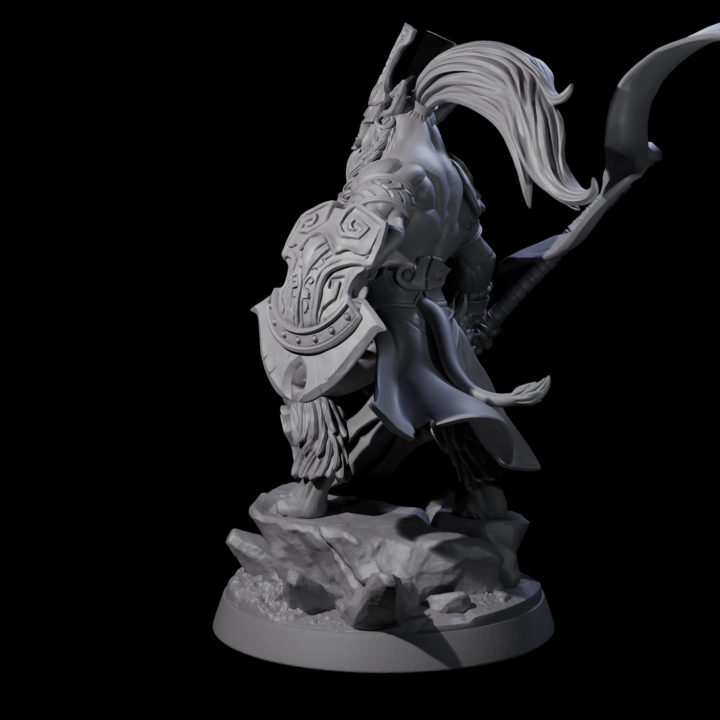Roaring Scarred Leonin Master Miniature for Dungeons and Dragons, Pathfinder or other TTRPGs