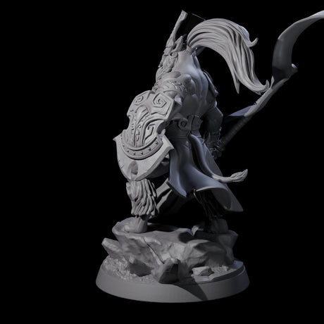 Roaring Scarred Leonin Master Miniature for Dungeons and Dragons, Pathfinder or other TTRPGs