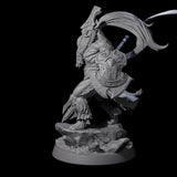 Roaring Scarred Leonin Master Miniature for Dungeons and Dragons, Pathfinder or other TTRPGs