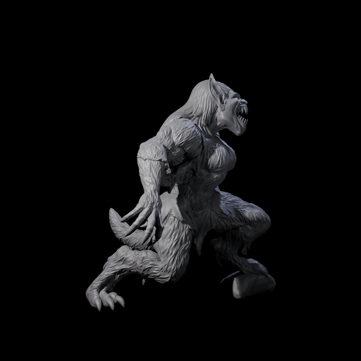 Roaring Shebeast Miniature for Dungeons and Dragons, Pathfinder or other TTRPGs