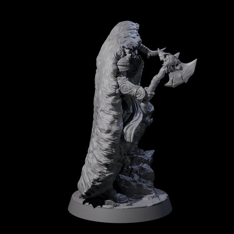 Roaring Woodland Barbarian Champion Miniature for Dungeons and Dragons, Pathfinder or other TTRPGs