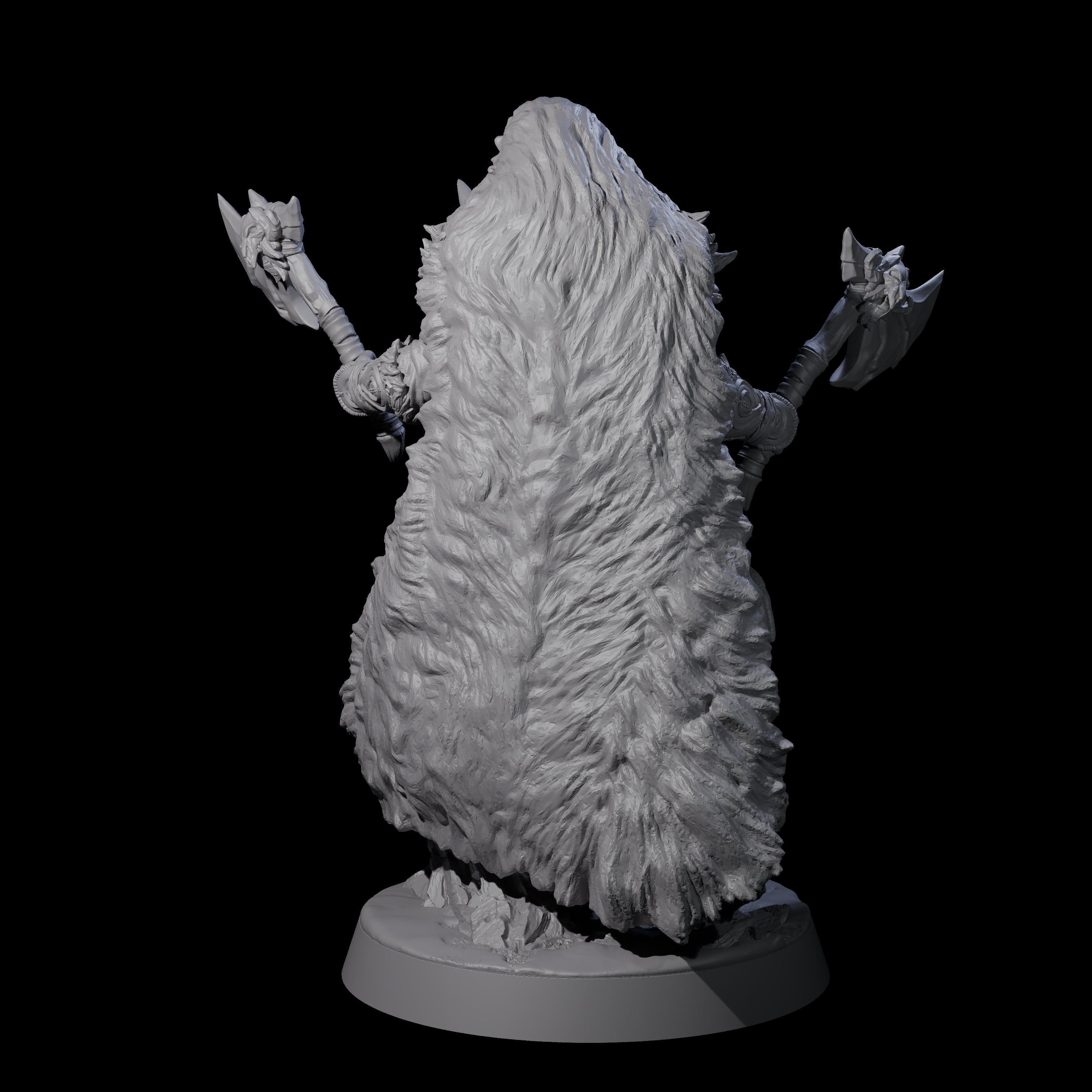 Roaring Woodland Barbarian Champion Miniature for Dungeons and Dragons, Pathfinder or other TTRPGs