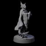 Robed Tabaxi Rogue A Miniature for Dungeons and Dragons, Pathfinder or other TTRPGs