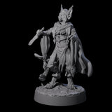 Robed Tabaxi Rogue A Miniature for Dungeons and Dragons, Pathfinder or other TTRPGs