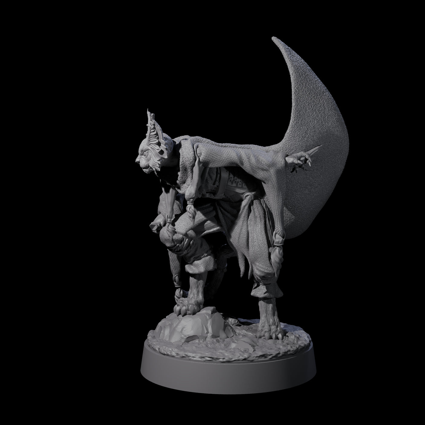 Robed Tabaxi Rogue B Miniature for Dungeons and Dragons, Pathfinder or other TTRPGs