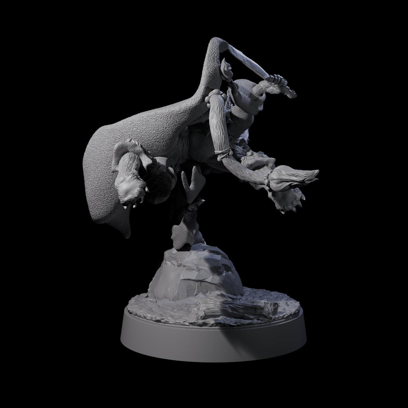 Robed Tabaxi Rogue C Miniature for Dungeons and Dragons, Pathfinder or other TTRPGs