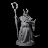 Robed Tiefling Monk A Miniature for Dungeons and Dragons, Pathfinder or other TTRPGs