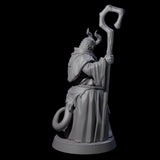 Robed Tiefling Monk A Miniature for Dungeons and Dragons, Pathfinder or other TTRPGs
