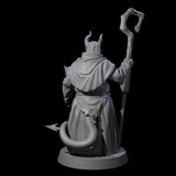 Robed Tiefling Monk A Miniature for Dungeons and Dragons, Pathfinder or other TTRPGs