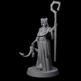 Robed Tiefling Monk C Miniature for Dungeons and Dragons, Pathfinder or other TTRPGs