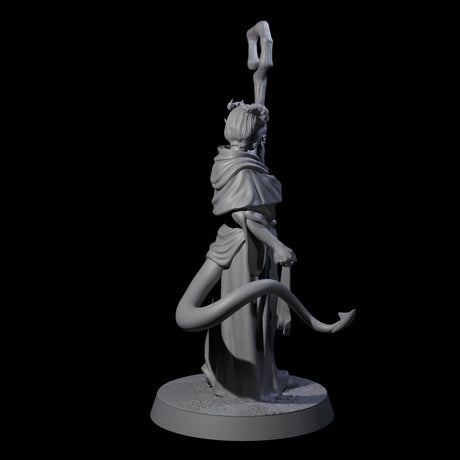 Robed Tiefling Monk C Miniature for Dungeons and Dragons, Pathfinder or other TTRPGs